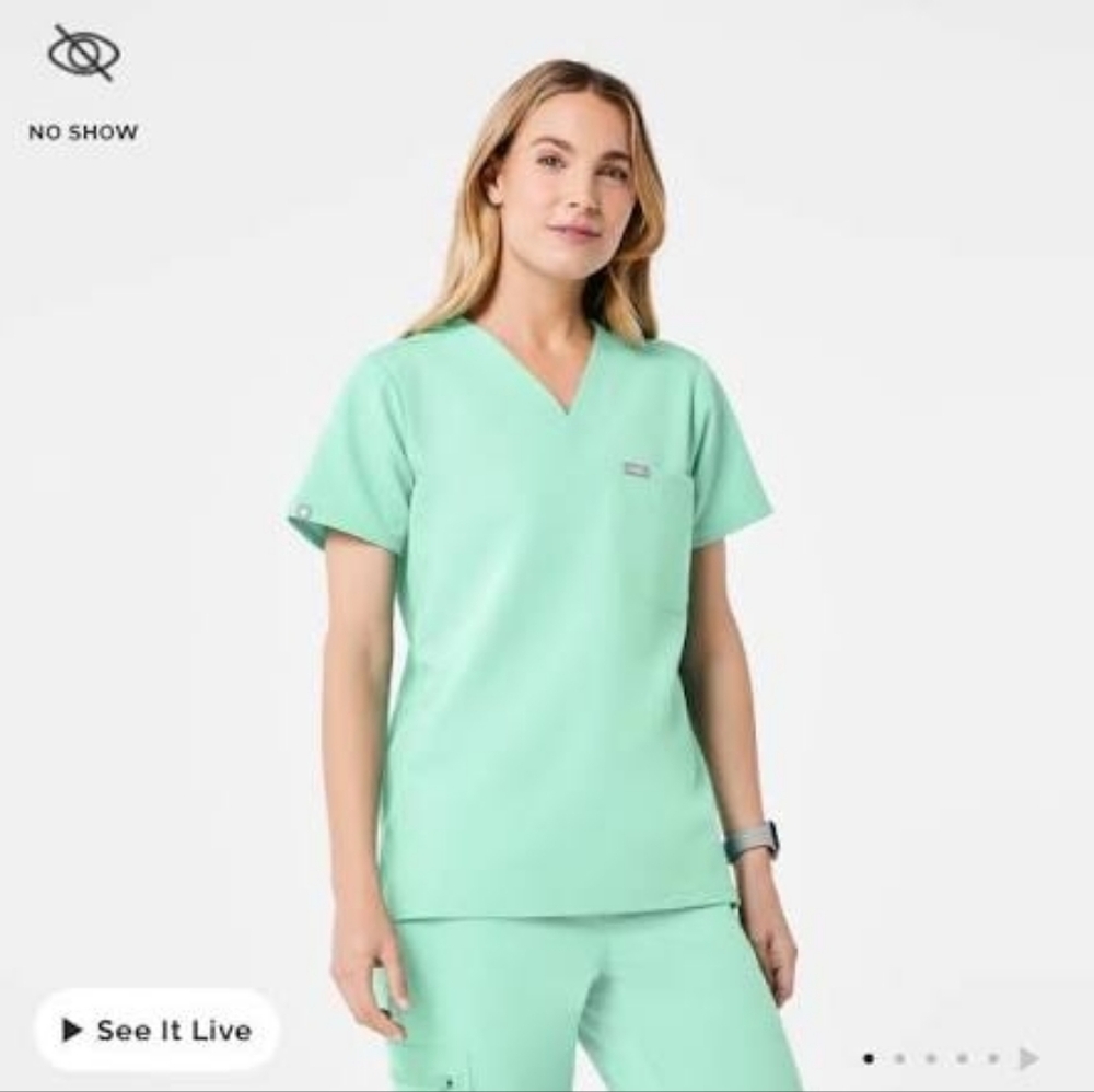 Figs Mariner Green/Blue Scrubs Set L/XLT